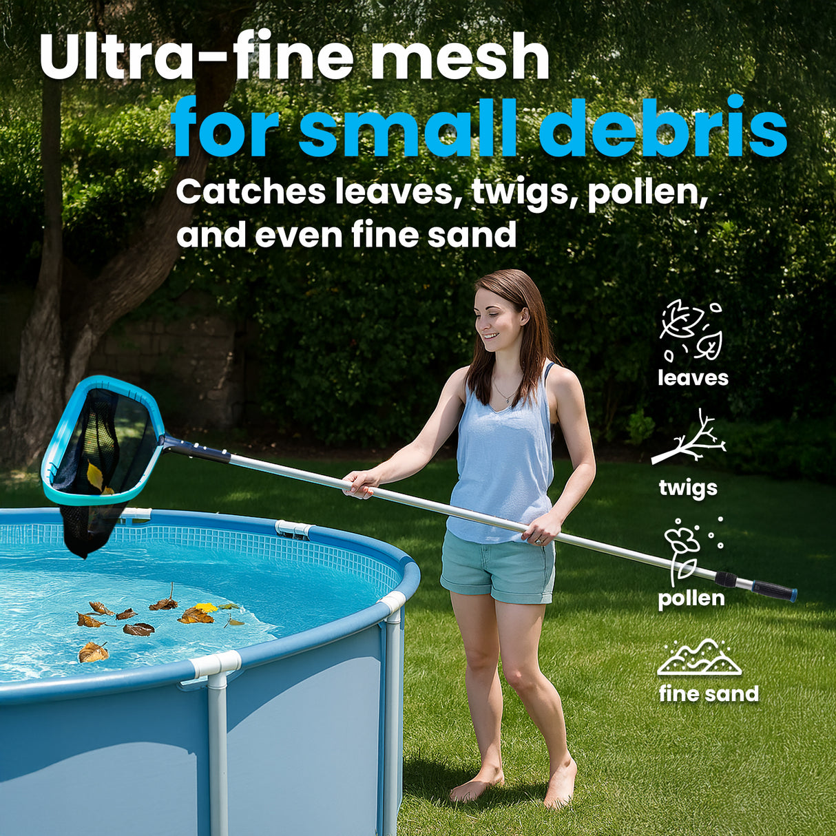 XtremepowerUS  17" Leaf Debris Skimmer Net