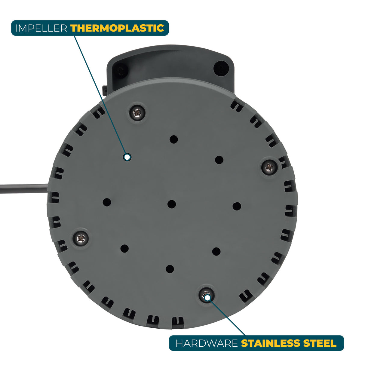 XtremepowerUS 1/3HP Submersible Utility Pump Sub Pump 2150GPH 31ft Lift Height