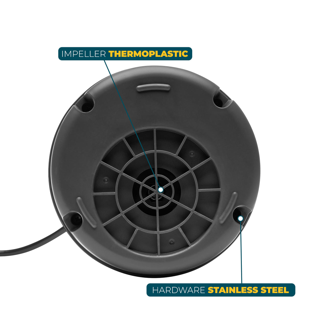 XtremepowerUS 1/6HP Submersible Utility Pump Sub Pump 1100GPH 17ft Lift Height