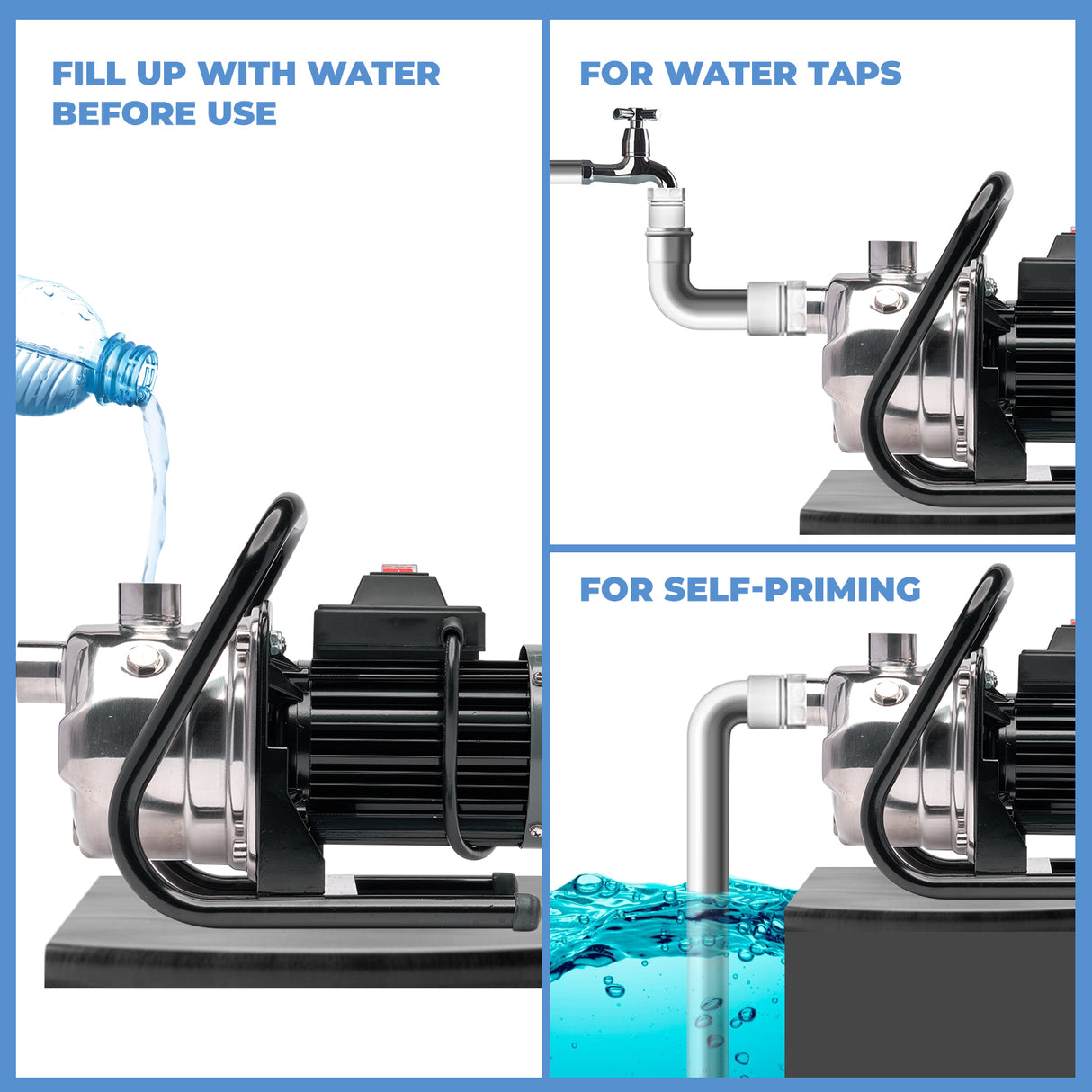 XtremepowerUS Water Jet Pump Shallow Well Fountain Garden Lawn