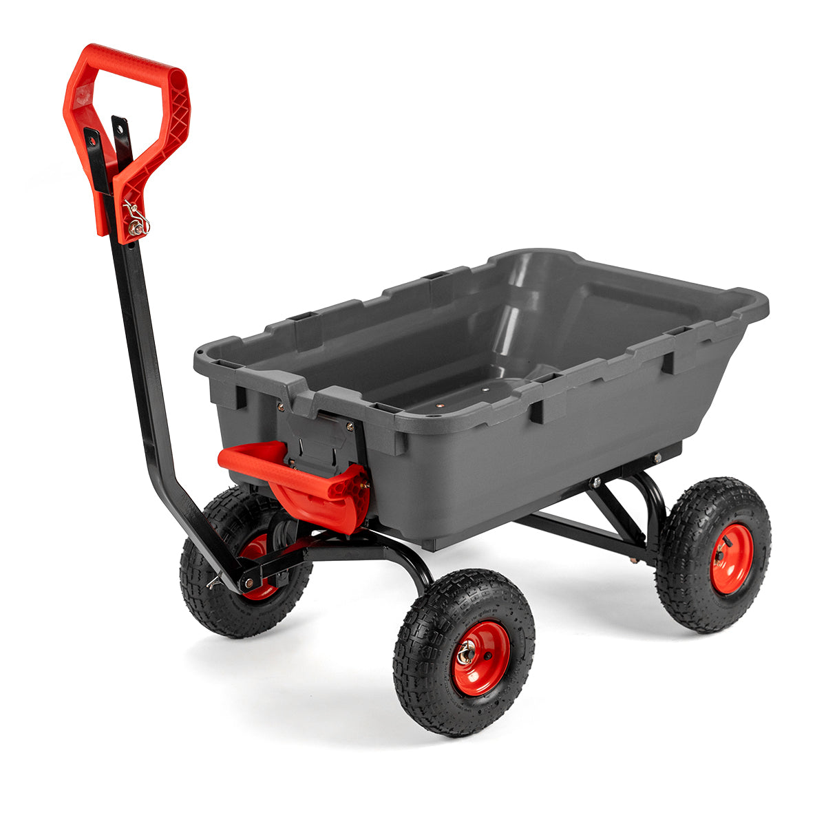 2-in-1 Heavy-Duty Poly Dump Garden Cart, 800-Pound Capacity