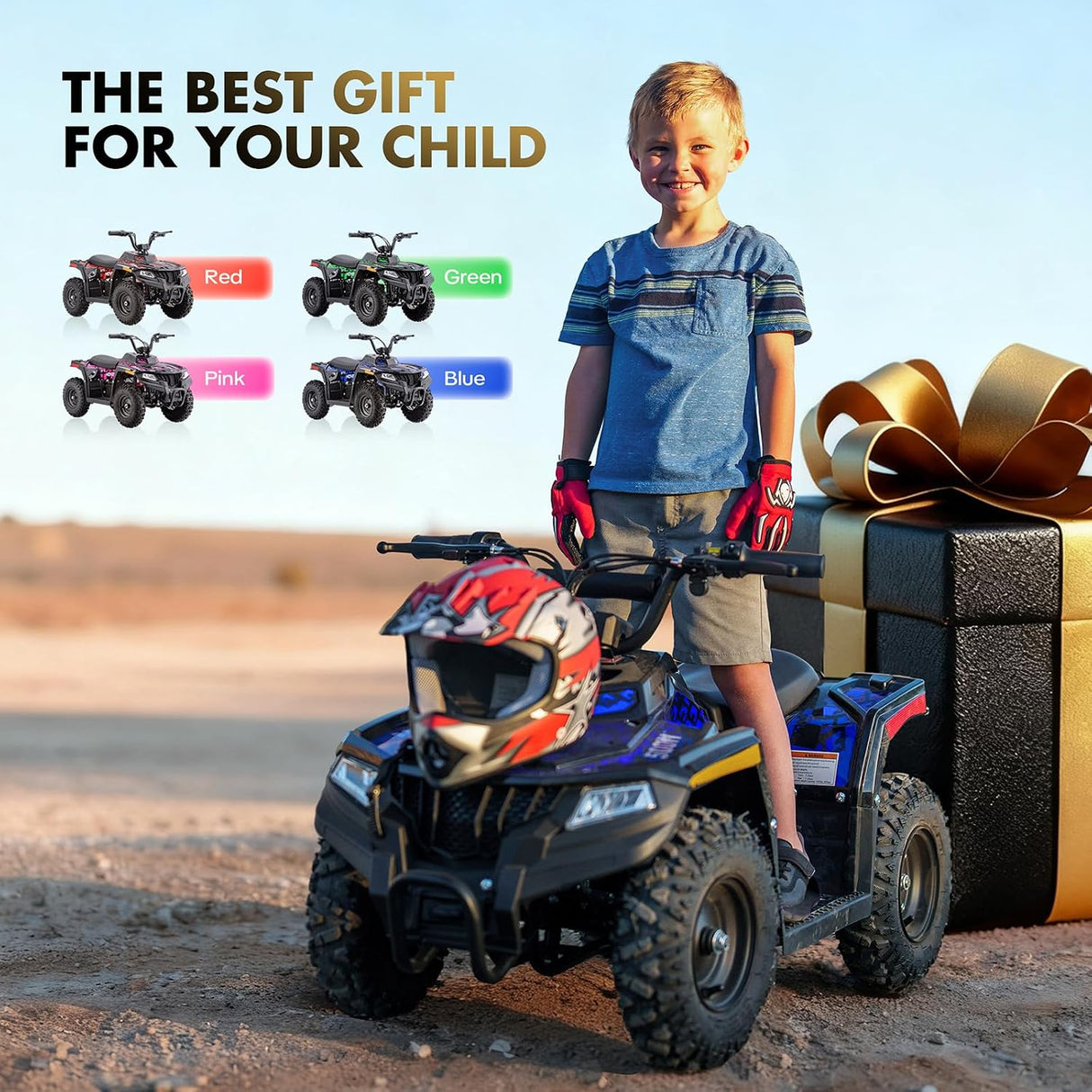 Hover Heart Electric ATV, 36V Electric 4 Wheeler for Kids, Green