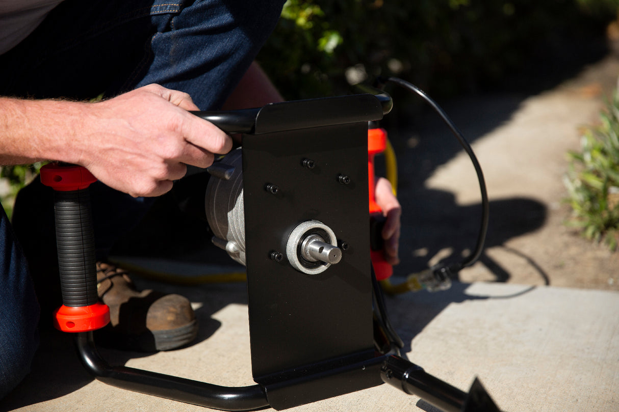 XtremepowerUS 1500W Electric Post Hole Digger Auger Digging With 6" Auger Bit Digger Tool and Garden Tiller for Soil for Fence or Post Installation