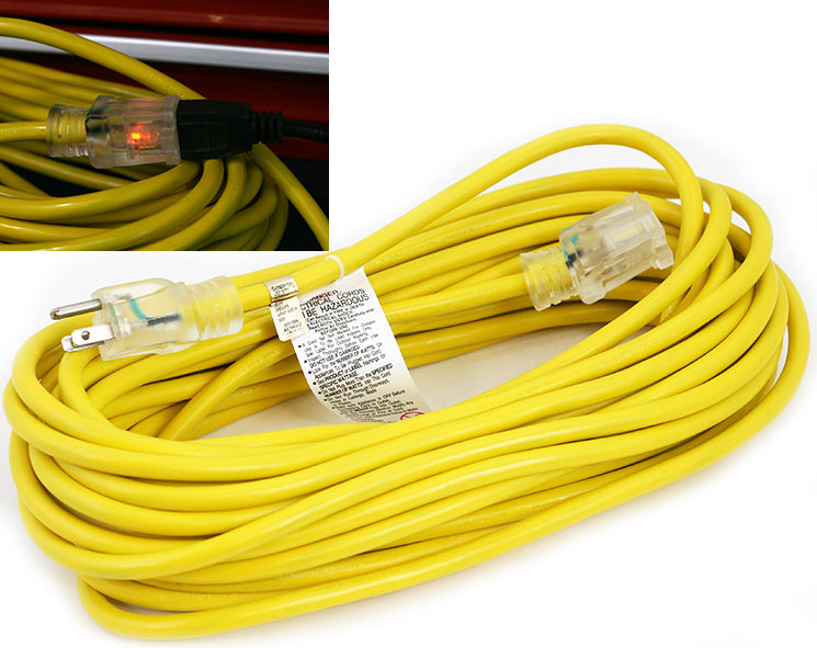 XtremepowerUS 25ft 12/3 gauge Electric Extension Power Cord Cable Indoor