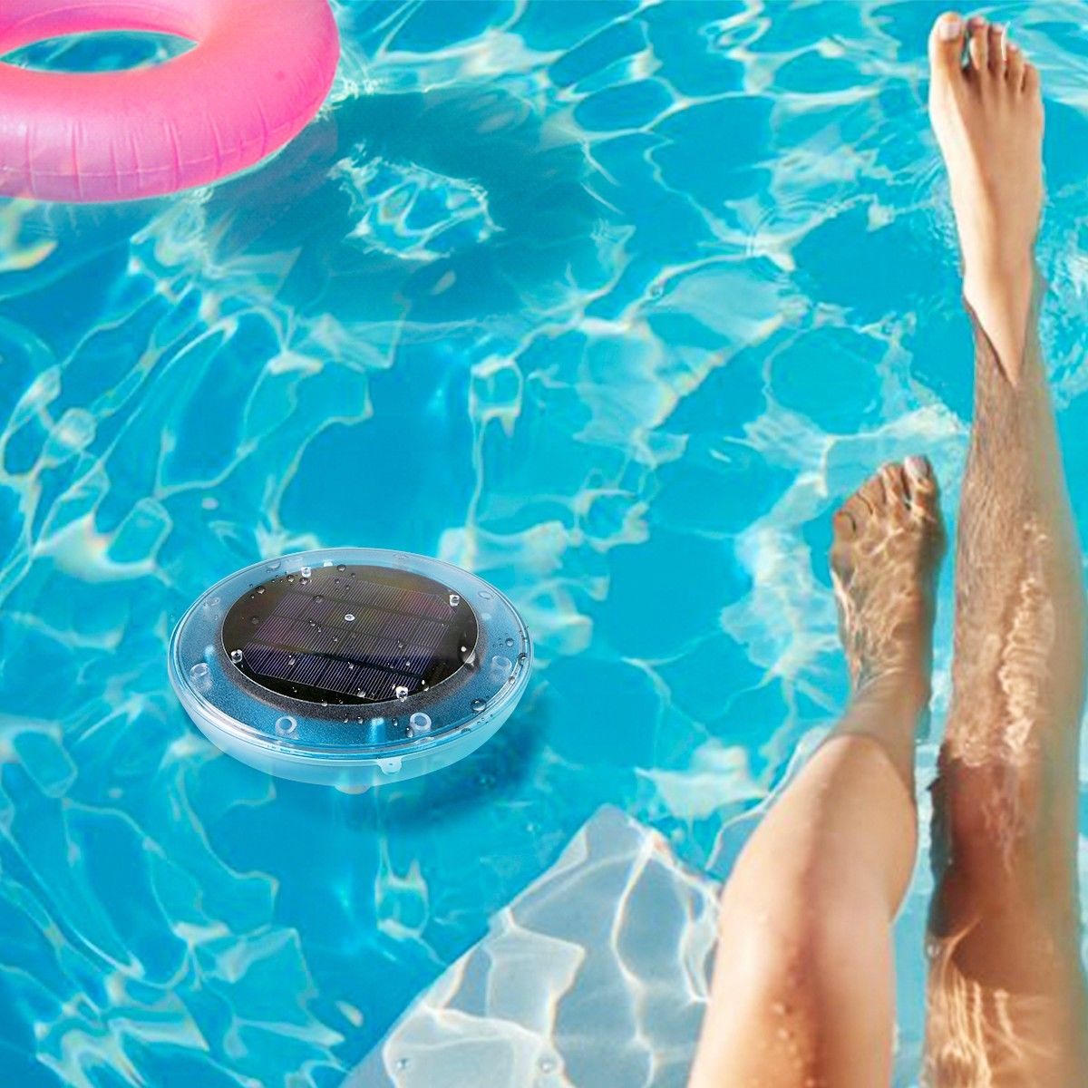 Solar Powered Pool Ionizer Reduce Chlorine for Above Ground or In-Ground Pool