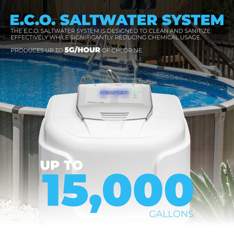 XtremepowerUS Salt water Pool Chlorine System 15,000 Above Ground Pools w/ E.C.O Salt Cell Generator