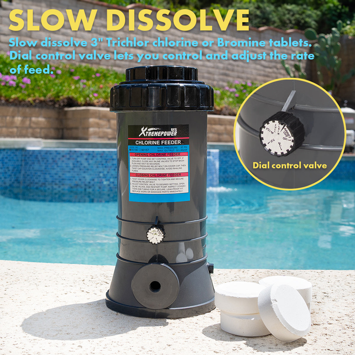 XtremepowerUS Automatic Chlorinator for Above Ground InGround Pools Off-Line 9lbs