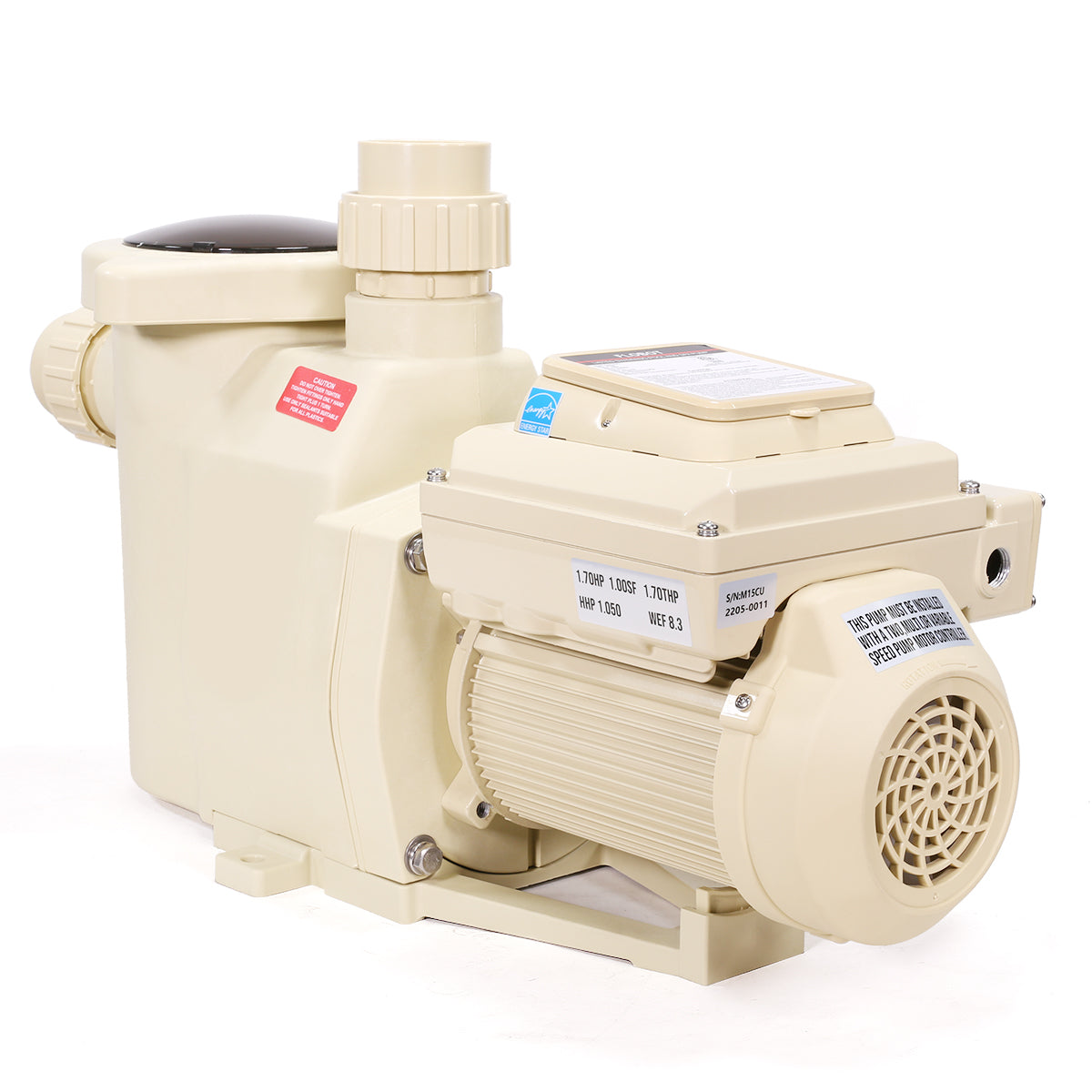 XtremepowerUS 1.5HP Swimming Pool Pump Programmable Variable Speed InGround Pool 1.5 / 2" In ground Pool Pump