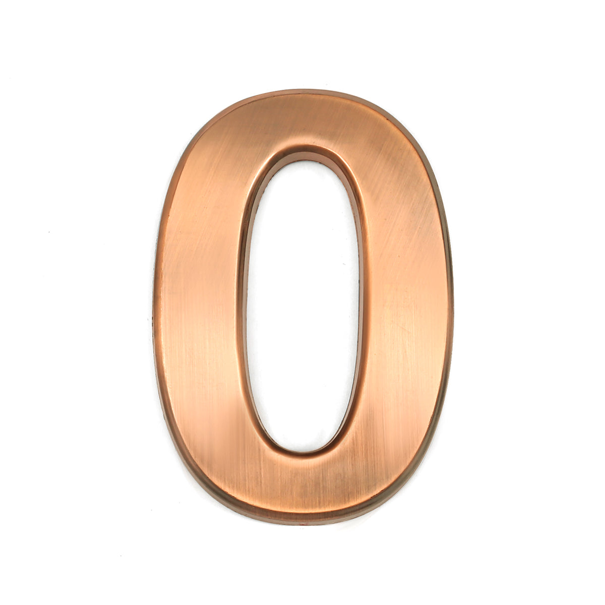 House Number (0) 4" Inch Bronze ABS Plastic Outdoor Apartment Mailbox