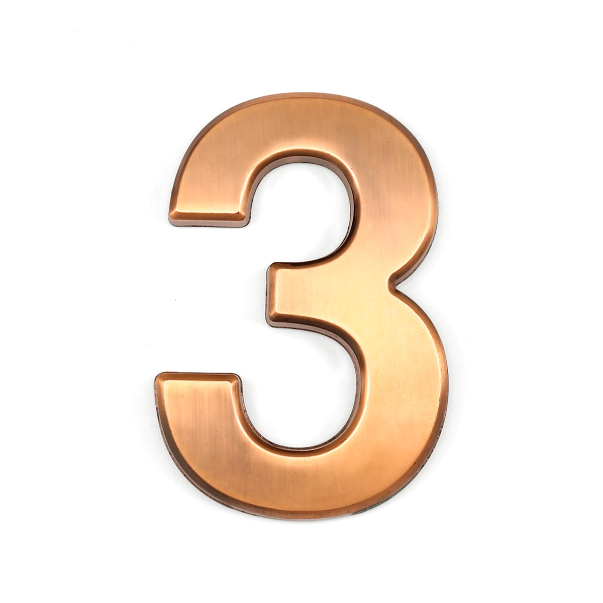 House Number (3) 4" Inch Bronze ABS Plastic Outdoor Apartment Mailbox