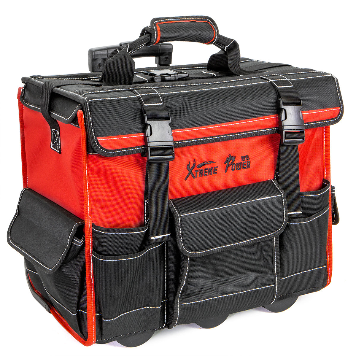 XtremepowerUS Rolling Tool Bag 18" With Wheels Portable Storage Organizer