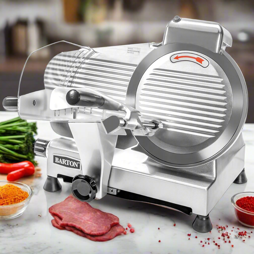 Barton Commercial Electric Meat Slicer w/ 10" Blade Semi-Auto Stainless Steel