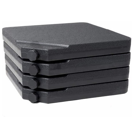 Barton 4 Pieces Patio Umbrella Base 35lbs Capacity Fillable Plastic Pole Holder