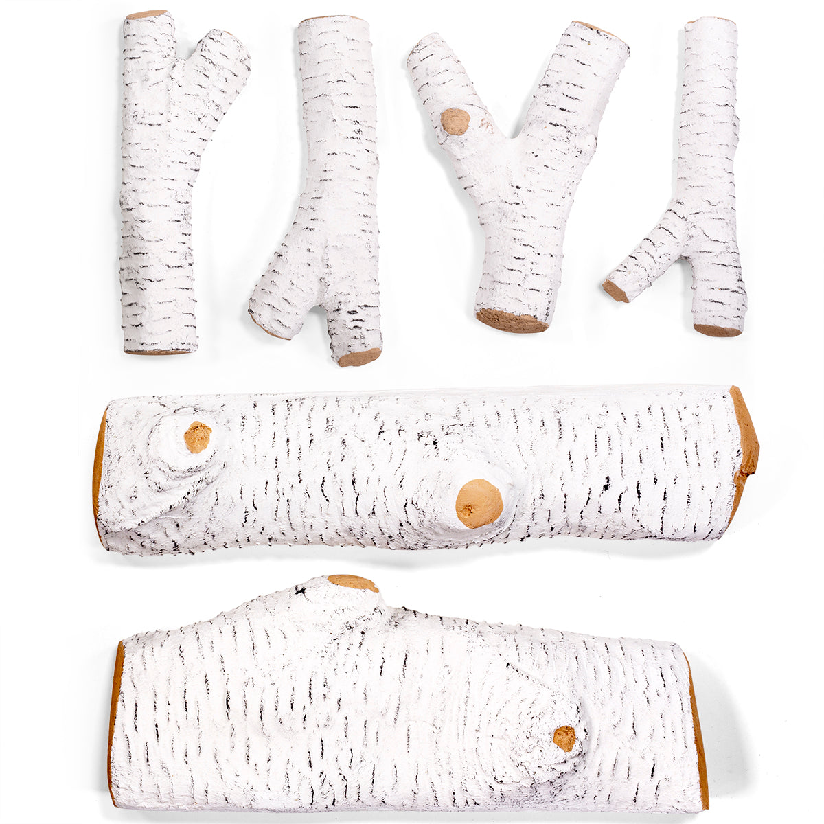 Barton Realistic Flame Large Ceramic Wood Realistic Flame Firepit Log Kit