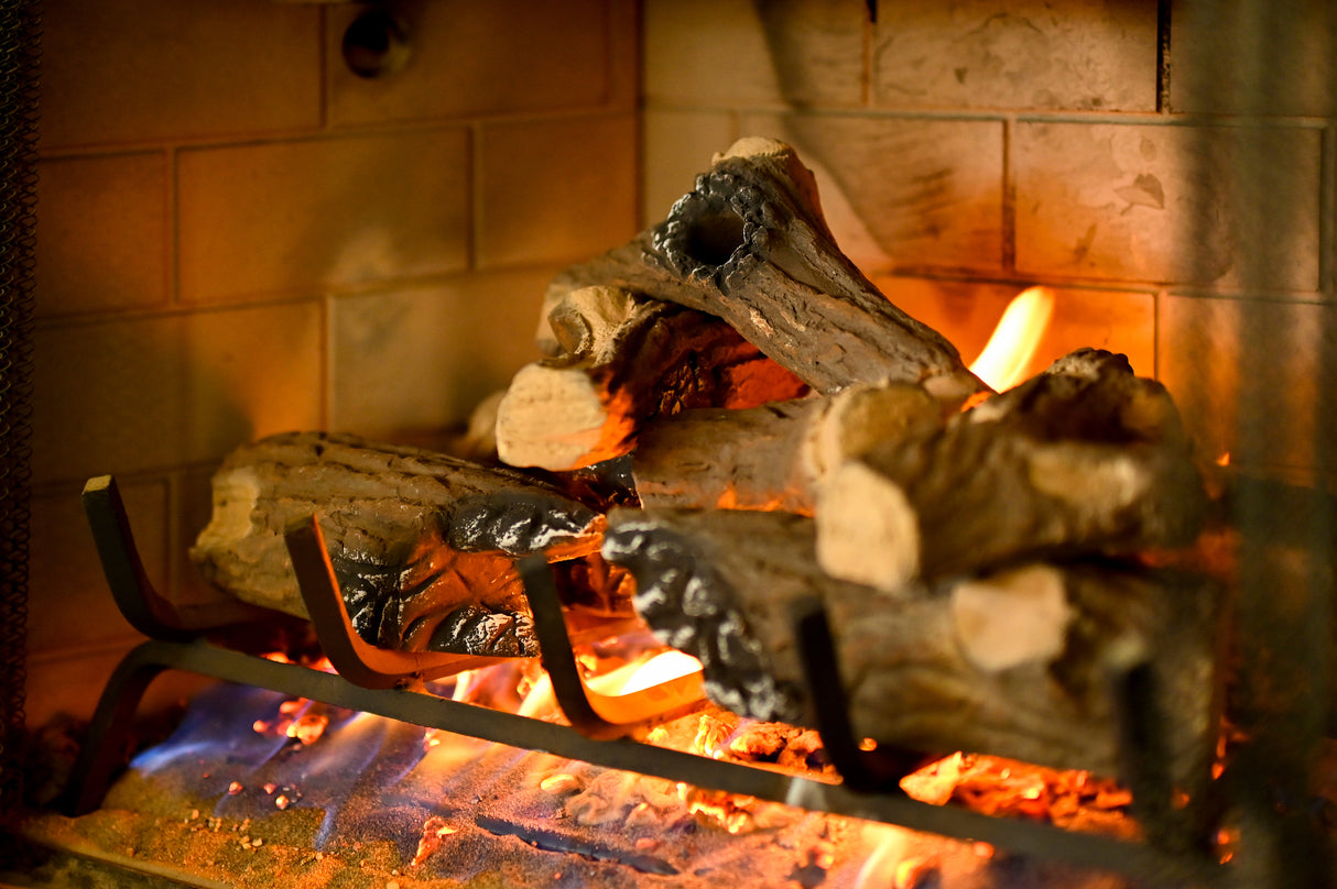 Barton Realistic Flame Large Ceramic Wood Realistic Flame Firepit Log Kit