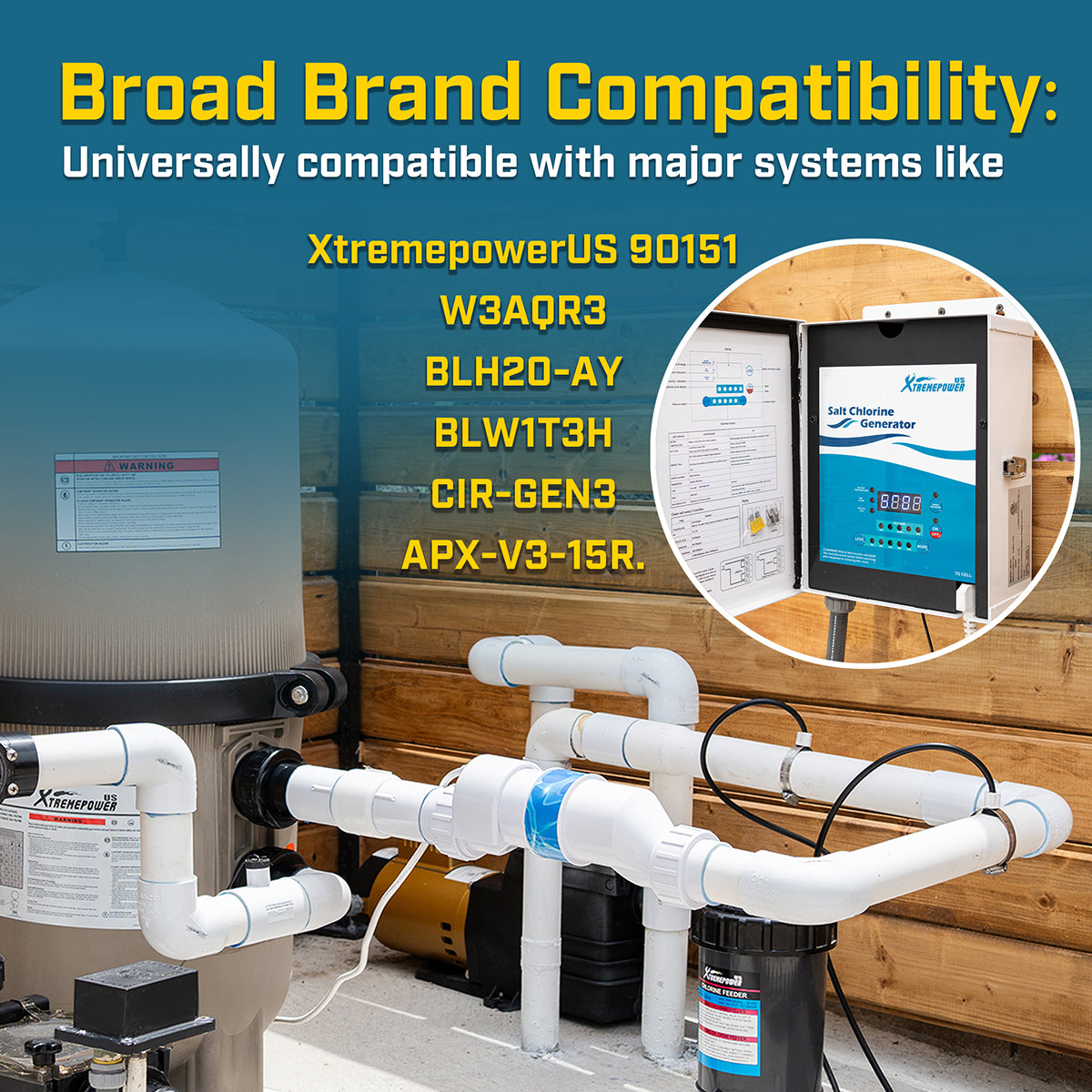 XtremepowerUS Salt Cell Plate Chlorination In-Ground Pool up to 15,000 Gallons