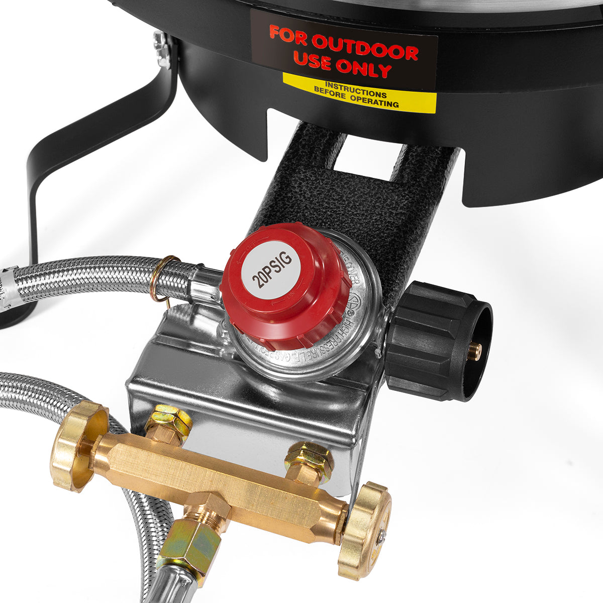 Barton Outdoor 64 Quart Fly Boil Deep Fryer 100,000 BTU Propane Stove Burner Set
