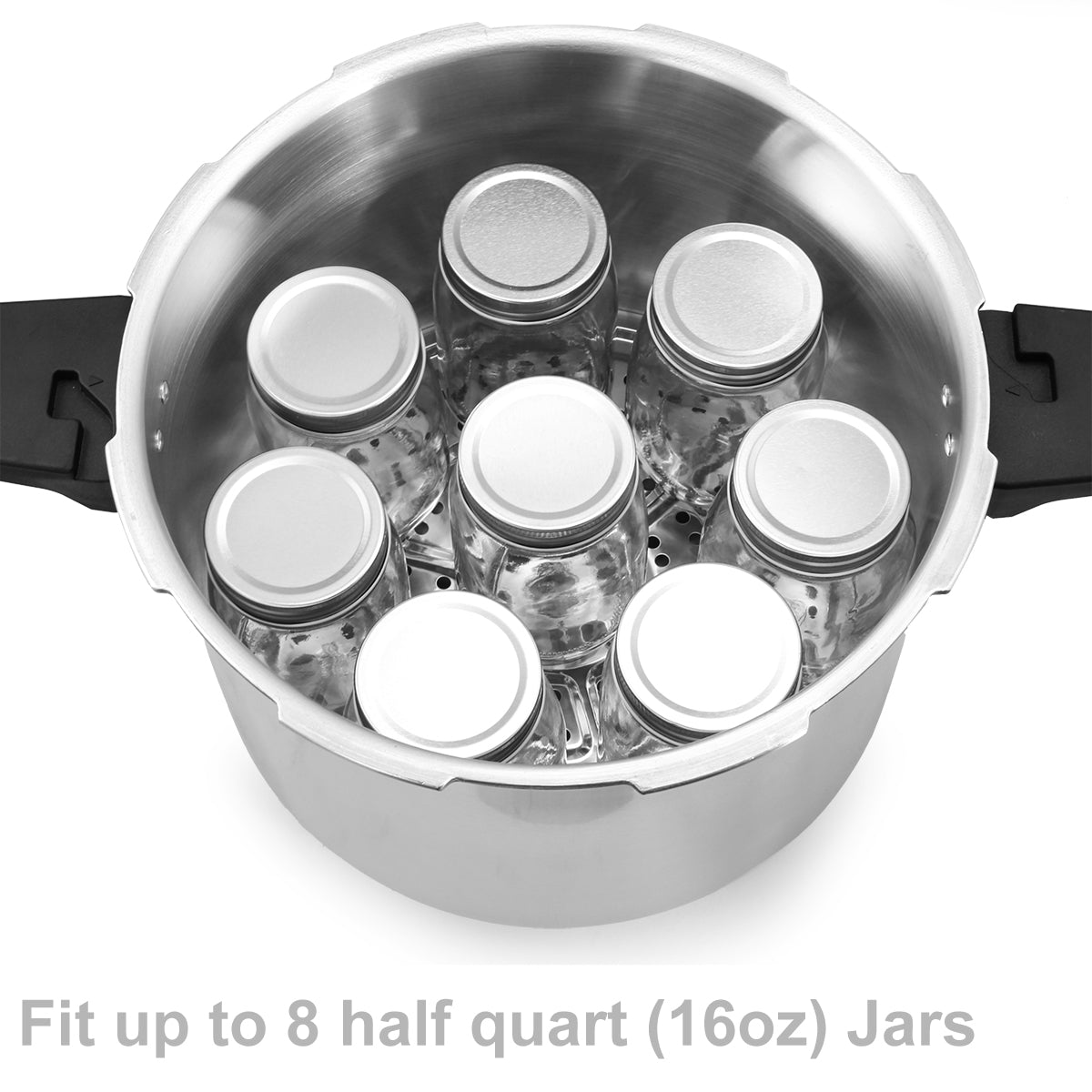 Barton 16 Quart Pressure Cooker Canner Quick Release Locking Lid W/ Canner Rack