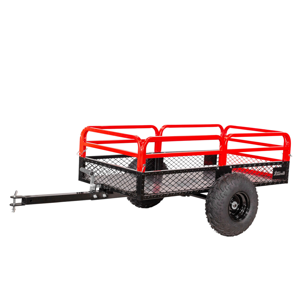 ATV UTV Trailer Tow Behind Dump Cart, 1500lbs Garden Pull Trailer Mower Tractor