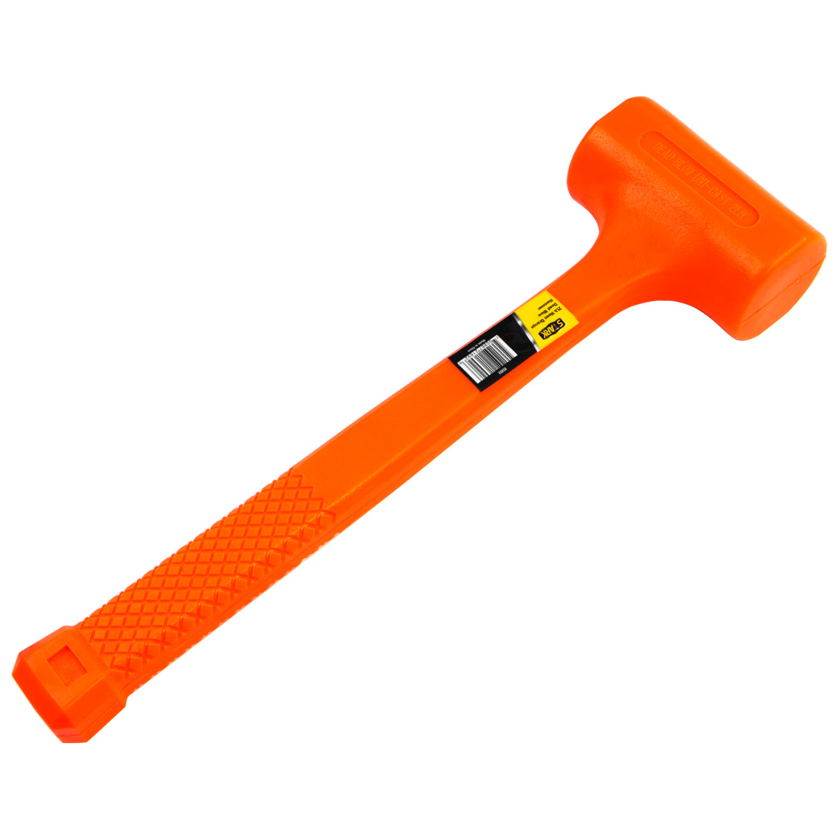 Stark USA 15151 2lb Dead Blow Hammer Mallet Plastic Neon Orange 13-3/8" non spark