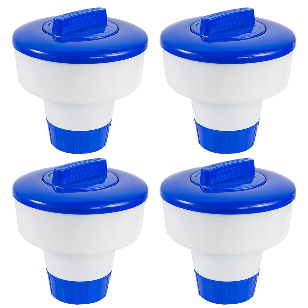XtremepowerUS 3" Floating Tablet Chlorine Dispenser 3-lb Capacity 4-Pieces Set