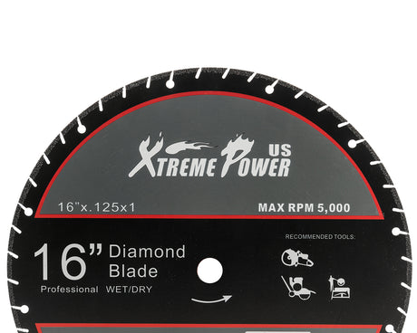 XtremepowerUS 16" Diamond Metal Steel Cut Off Saw Blade Wheel Abrasive 16" inch