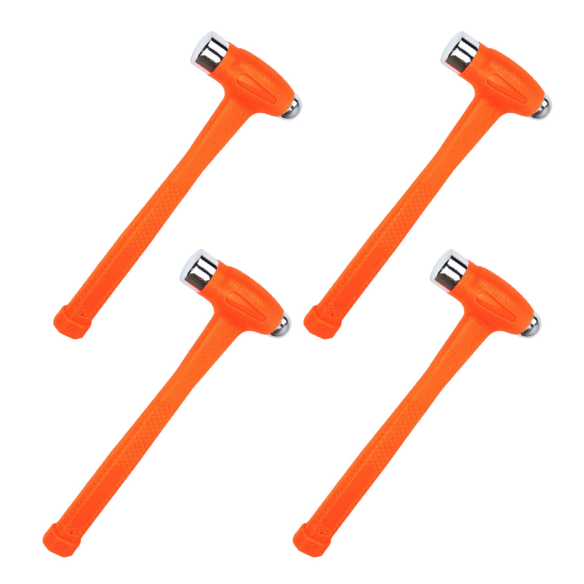 4-Pieces Dead Blow Hammer Ball Pein 2Lb Dual Face Flat & Peen Set