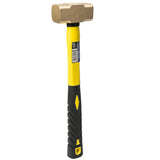 Stark USA 2LBS Forged Solid Brass Sledge Hammer Non Sparking Fiberglass Case