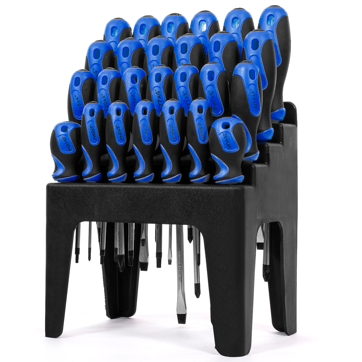 Stark USA 26-Pieces Screwdriver Slotted Philips Pozi Star Organizing Set Stand