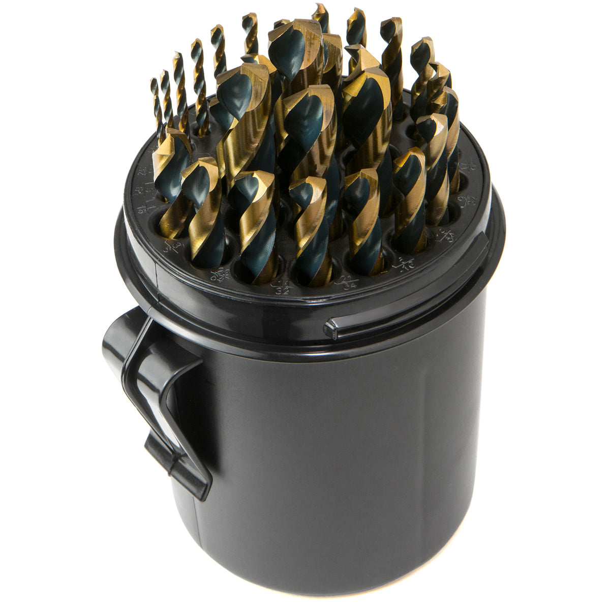 Stark USA 30004 29pc Industrial Black & Golddrill Bit Set Index Size HSS Round