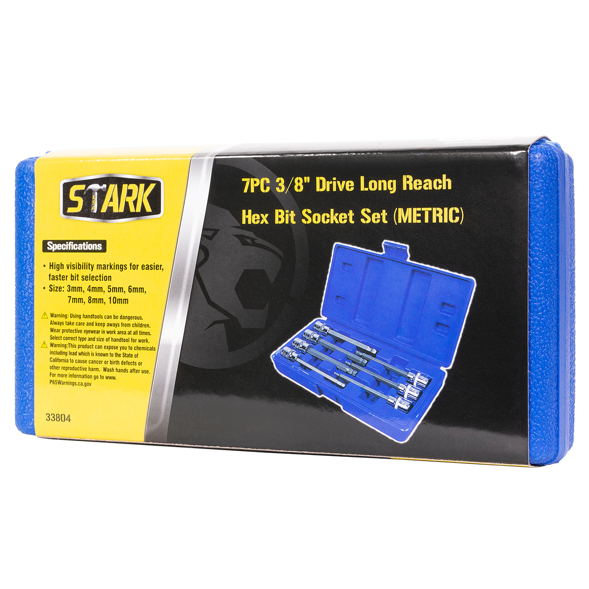 Stark USA 7pc 3/8" Ball End Long 4.3" METRIC MM Hex Allen Bits Sockets wrench