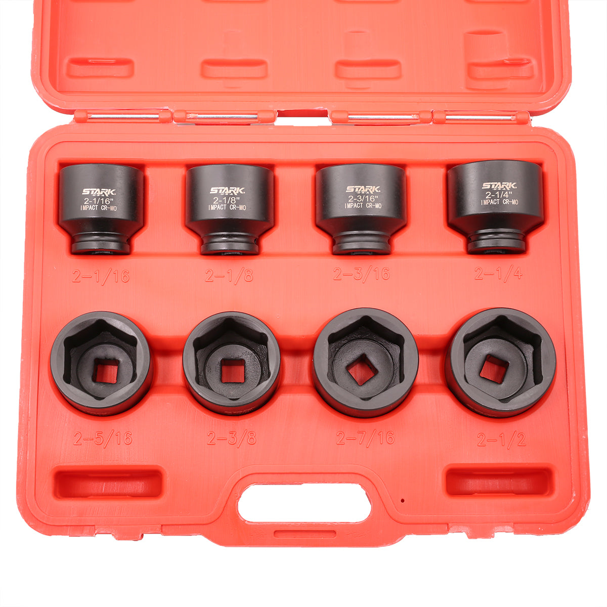 XtremepowerUS 9pc SAE Deep Shallow Impact Socket 3/4" DR SAE 2-1/16" - 2-1/2"