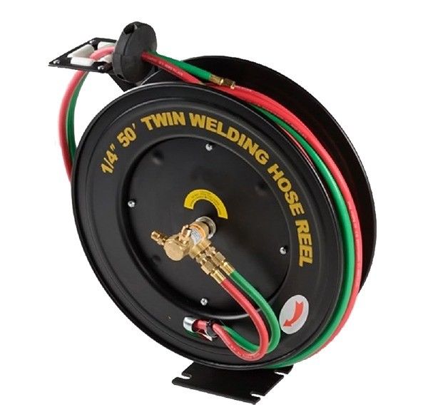 Stark USA 43552 Retractable Torch Welding Hose Reel 50' 1/4" Auto Rewind Oxygen