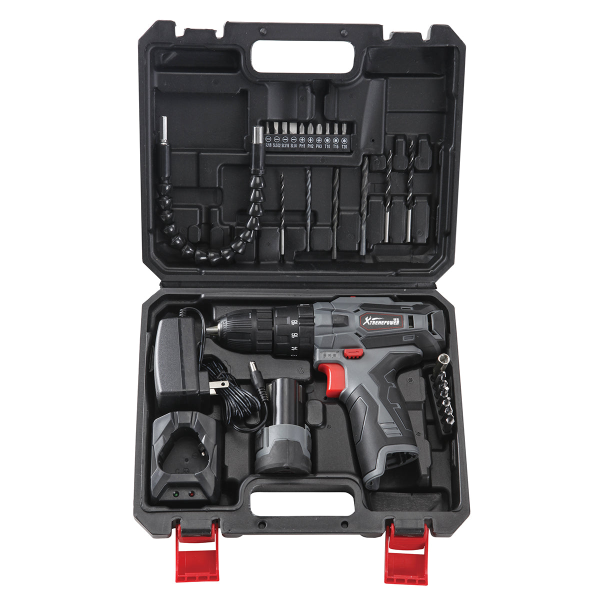 XtremepowerUS 12v Cordless Drill 2-Speed Screw Driver Set 24pcs Set with Case