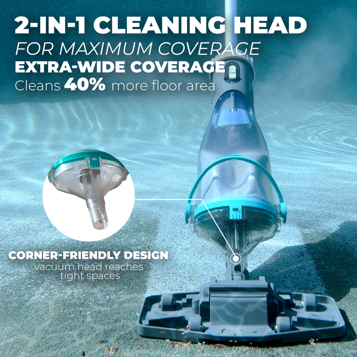 XtremepowerUS Cordless Handheld Cleaner 40W, 18.5 GPM Rechargeable Pool Vacuum