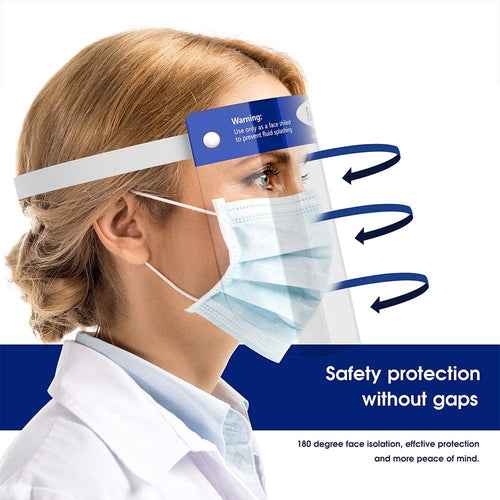 ihubdeal 12-pcs Face Shield Screen Safety Protective Eye Splash Proof Full Face