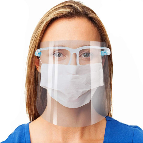 Stark USA 57511 4 Complete Sets Face Shield Glasses Protector Spray Prevention Safe