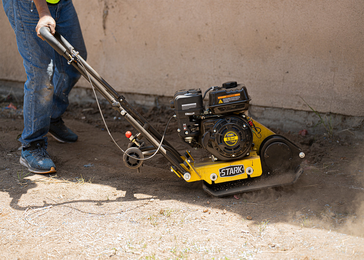 Stark USA 212cc Walk Behind 7hp Gas Vibratory Plate Compactor Rammer Soil Dirt