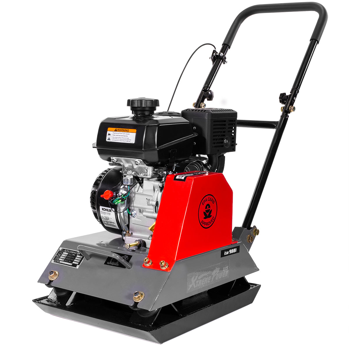 XtremepowerUS 6HP Plate Compactor Gas Powered Vibration Compaction Force