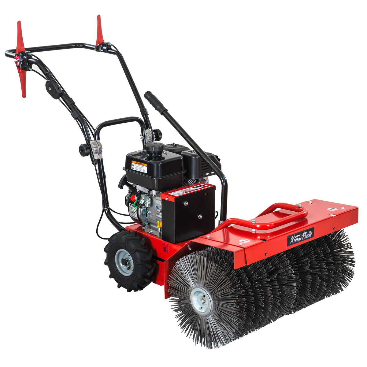 31 Walk Behind 196cc 6.5HP Gas Power Snow Sweeper Broom Dust Lawn Gravel  Turf