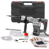 XtremepowerUS Electric 1400W Demolition Jack Hammer w/ Point Chisel Bits + Case