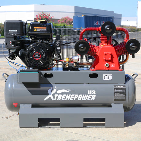 XtremepowerUS 30 Gallon Air Compressor 13HP Gas Drive Truck Mounted Gas Engine