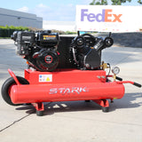 Stark USA 10 Gallons 6.5 HP Portable Gas-Powered Twin Stack Air Compressor Tank