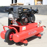 Stark USA 10 Gallons 6.5 HP Portable Gas-Powered Twin Stack Air Compressor Tank