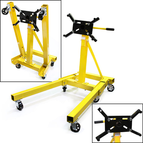 Stark USA 66054 Engine Stand 2,000lb Folding Motor Hoist Dolly Mover Auto Repair