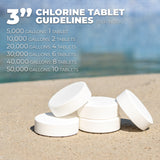 Xtremeclear 3" Stabilized Chlorine Tablets for Swimming Pool, Hot Tubs 25 lbs