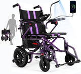 Electric Wheelchair for Adults，Lightweight Foldable Wheelchair