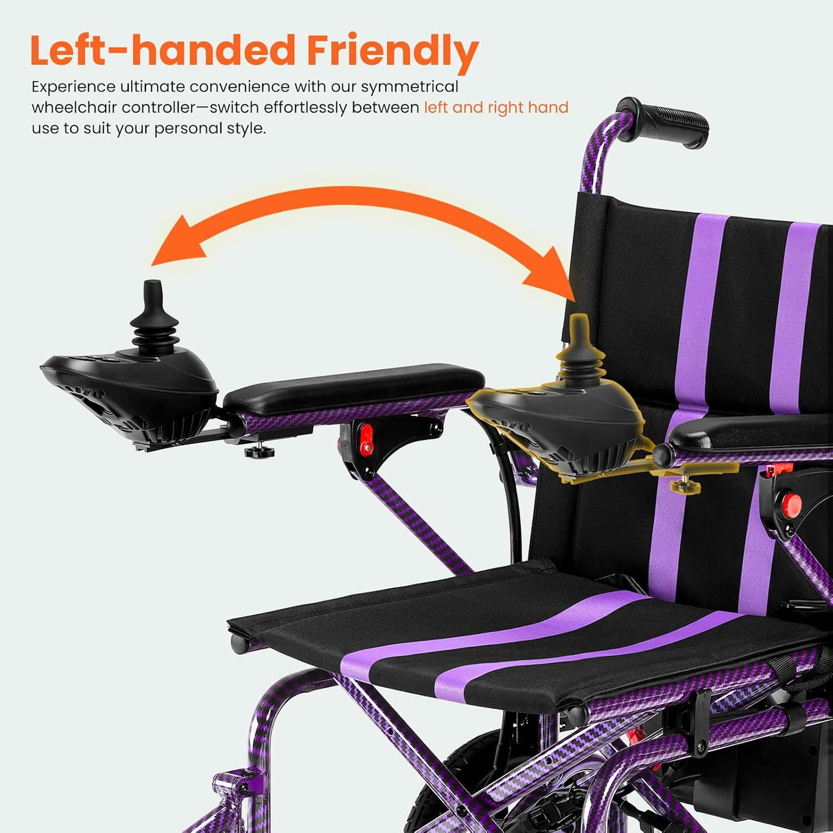 Electric Wheelchair for Adults，Lightweight Foldable Wheelchair