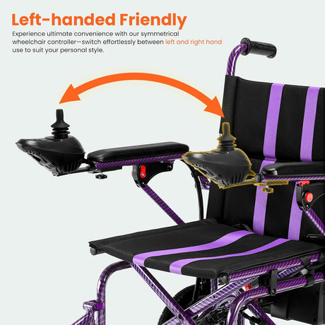 Electric Wheelchair for Adults，Lightweight Foldable Wheelchair