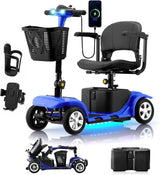 4 Wheel Mobility Scooter for Seniors, Foldable, 15 Miles, 4.5 MPH, 330 LBS